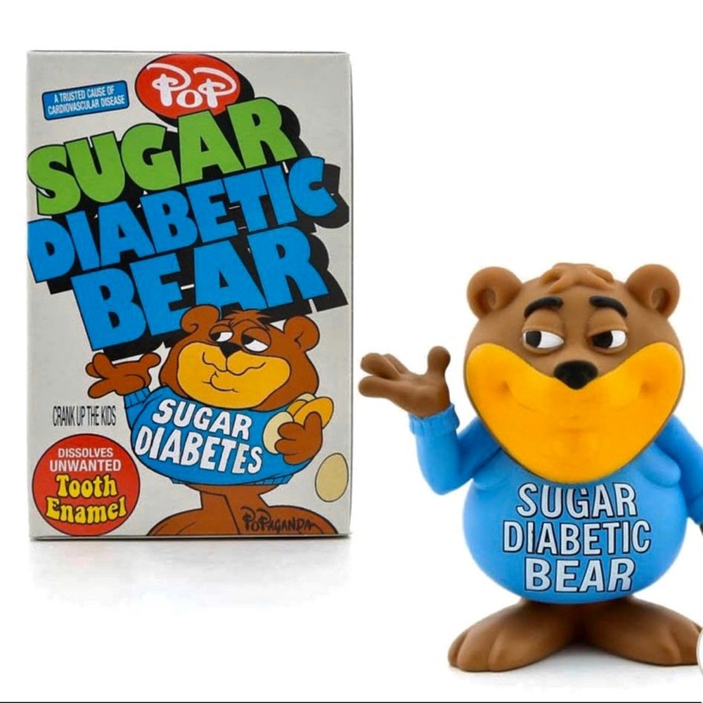 Sugar Diabetic Bear
Figure stands 3" tall.